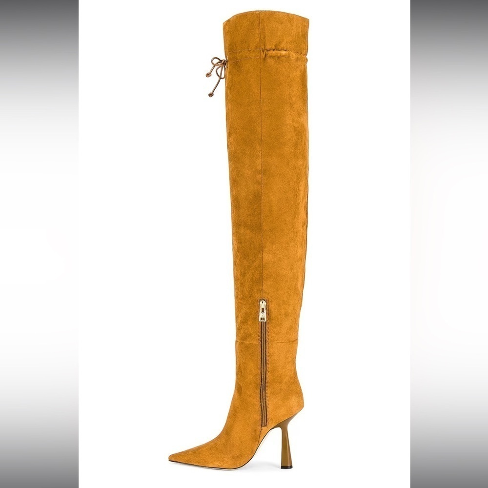 New! Good American Carla Over the Knee Boot Tobacco 7 🤎 NWOB - Picture 8 of 12
